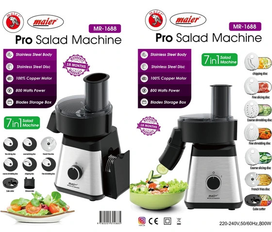 بررسی کامل سالاد ساز مایر مدل MR-1688 + تعداد 7 تیغه و 800 وات