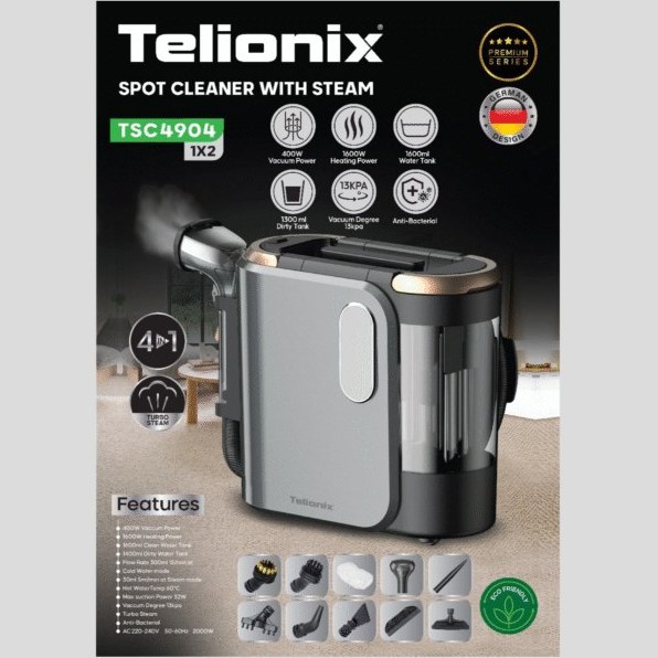 نقطه شوی تلیونیکس مدل TSC4904 بخار شور و فرش شور نه یک
