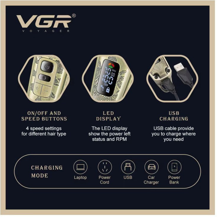 ست ماشین اصلاح VGR V-643