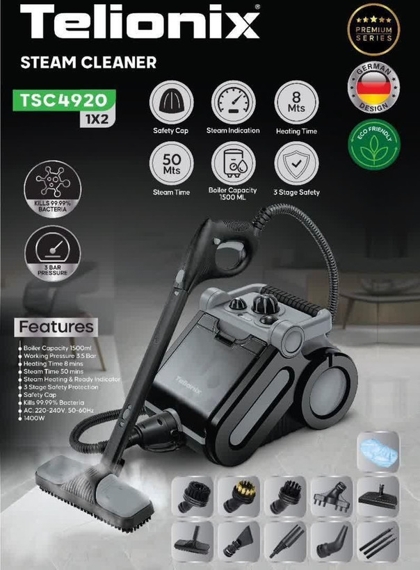 خارشوی تلیونیکس مدل TSC4920 ظرفیت ۱.۵ لیتر فشار