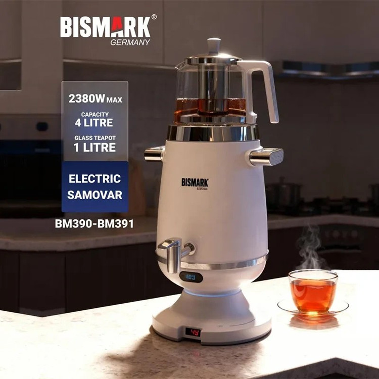 سماور برقی بیسمارک مدل BM390 ظرفیت ۴ لیتر