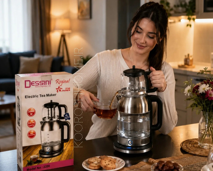 چای ساز دسینی مدل 2200 ظرفیت ۲.۵ لیتر با حالت گرم